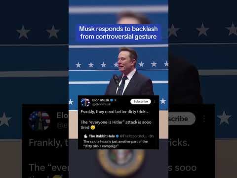 Elon Musk RESPONDS to backlash from controversial gesture