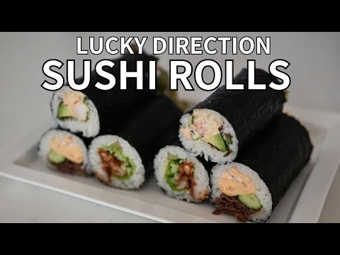 LUCKY DIRECTION SUSHI ROLLS / EHOUMAKI / Sushi for GOOD LUCK and PROSPERITY eat this on Feb 3rd!