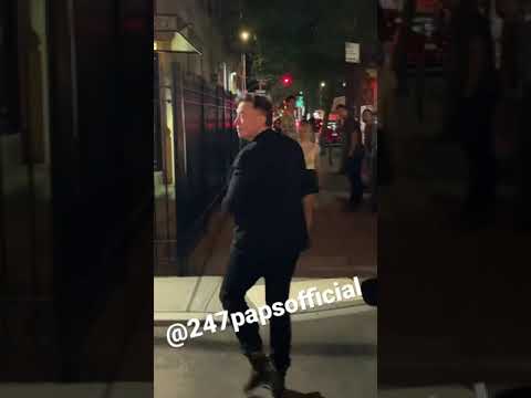 Elon Musk arriving to a party in New York celebrating being the richest man on earth #elonmusk